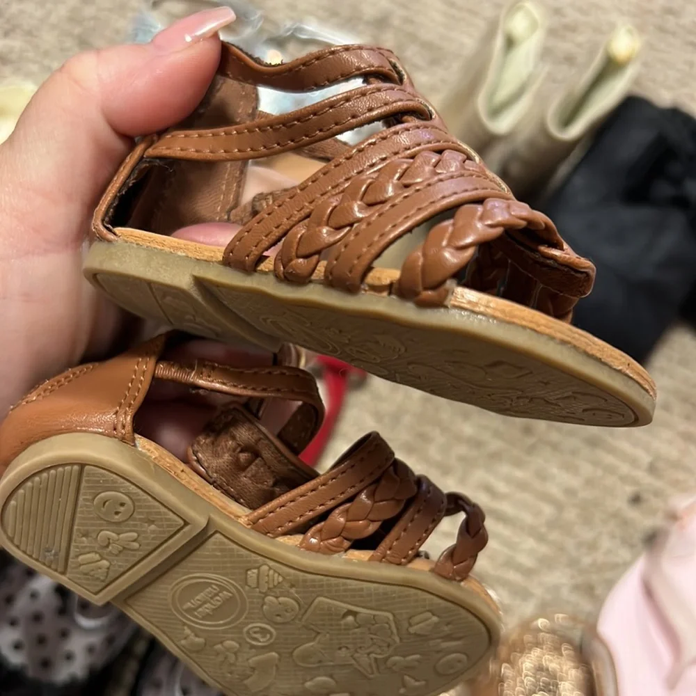 Lot bundles baby girl shoes size 3 robeez stride rite old navy wonder nation 💕 - Picture 8 of 9